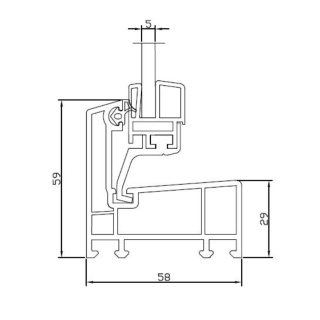 AKF Kunststoffkellerfenster Kipp 2000 weiß mit Einfachglas 4 mm, Breite:  600 x Höhe:  500