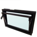 Kunststoffkellerfenster Braun mit Einfachglas 4 mm Breite: 700 x Höhe: 600
