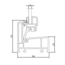 Kunststoffkellerfenster Braun mit Einfachglas 4 mm...