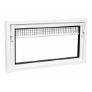 Heizraumfenster mit 4 mm Einfachglas und Dauerbelüftung