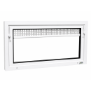 Heizraumfenster mit 4 mm Einfachglas und Dauerbelüftung