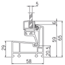 Heizraumfenster mit 4 mm Einfachglas und Dauerbelüftung