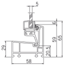 AKF Heizraumfenster mit 5 mm Dickglas und Dauerbelüftung, Breite: 800 x Höhe: 400 weiß