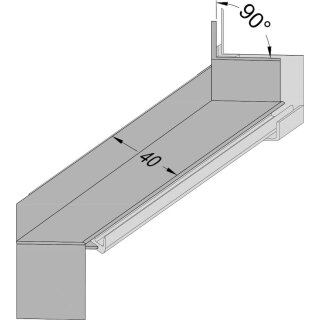 Gutmann Fensterbankverbinder Außenecke 90° (VFG 400) Silber EV1 90 mm
