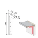 Fensterbank-Konsole für exclusiv Fensterbank 125 x 200