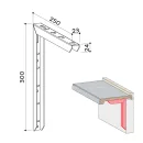 Fensterbank-Konsole für exclusiv Fensterbank 250 x 300