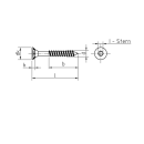 Spanplattenschraube Dresselhaus JD-79 mit Torx Antrieb gelb verzinkt 4,5 x 70 mm 200 Stück