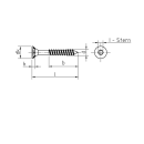 Spanplattenschraube mit Torx Antrieb gelb verzinkt 5,0 x 60 mm 100 Stück